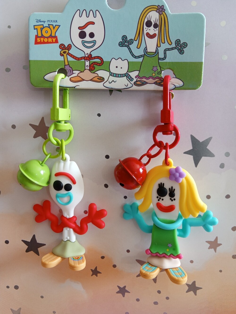 Official Toy Story Forky & Gabby Doll Keychain Set – Multi-Color